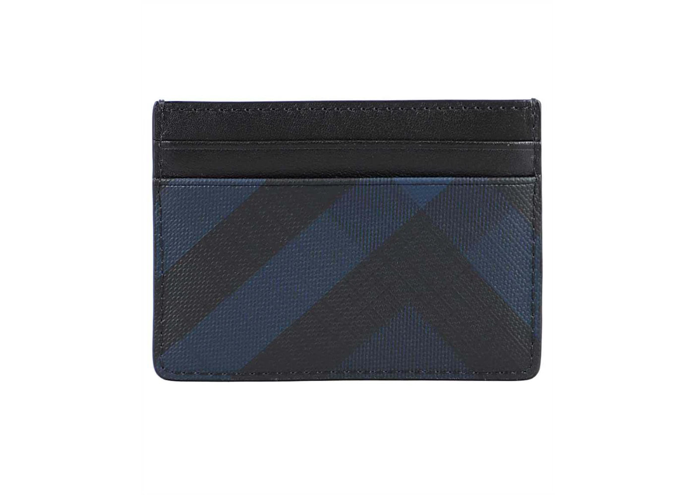 Burberry Check Card Case Navy