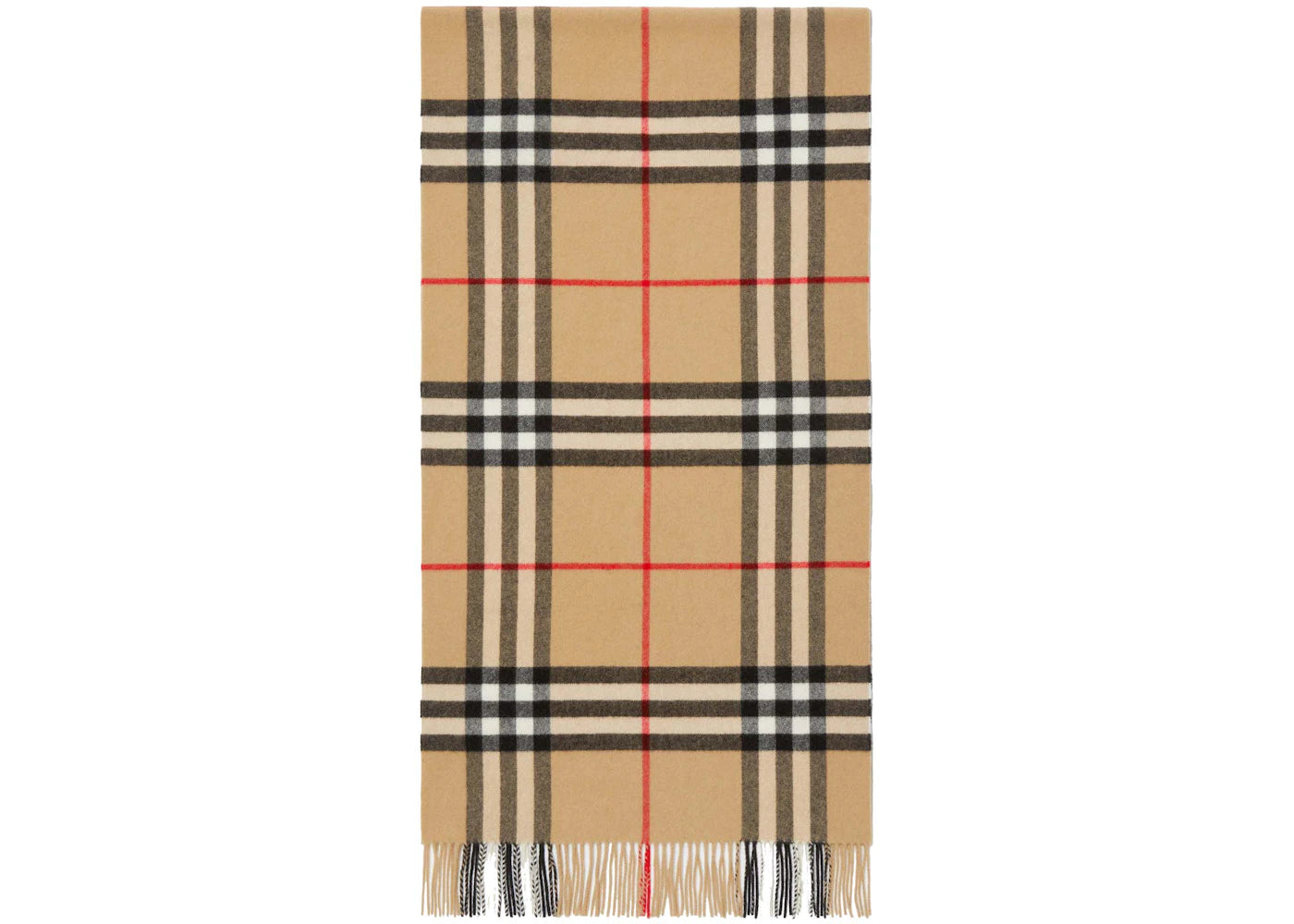 Burberry Check Cashmere Scarf Archive Beige (80767951)