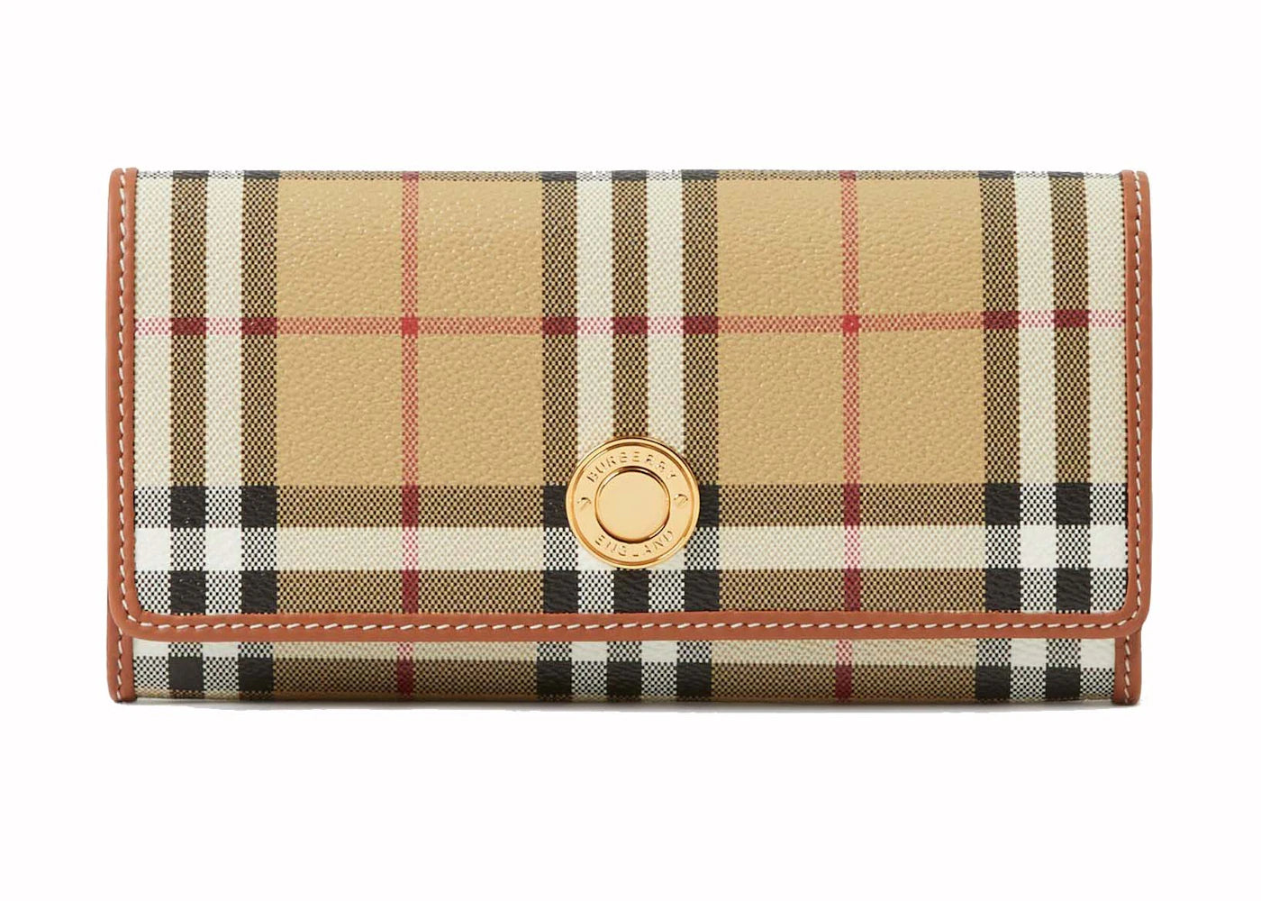 Burberry Check Continental Wallet Archive Beige