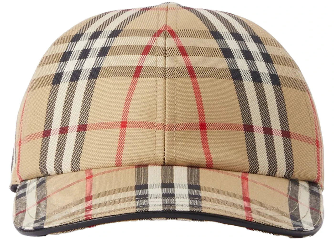 Burberry Check Cotton Baseball Cap Archive Beige