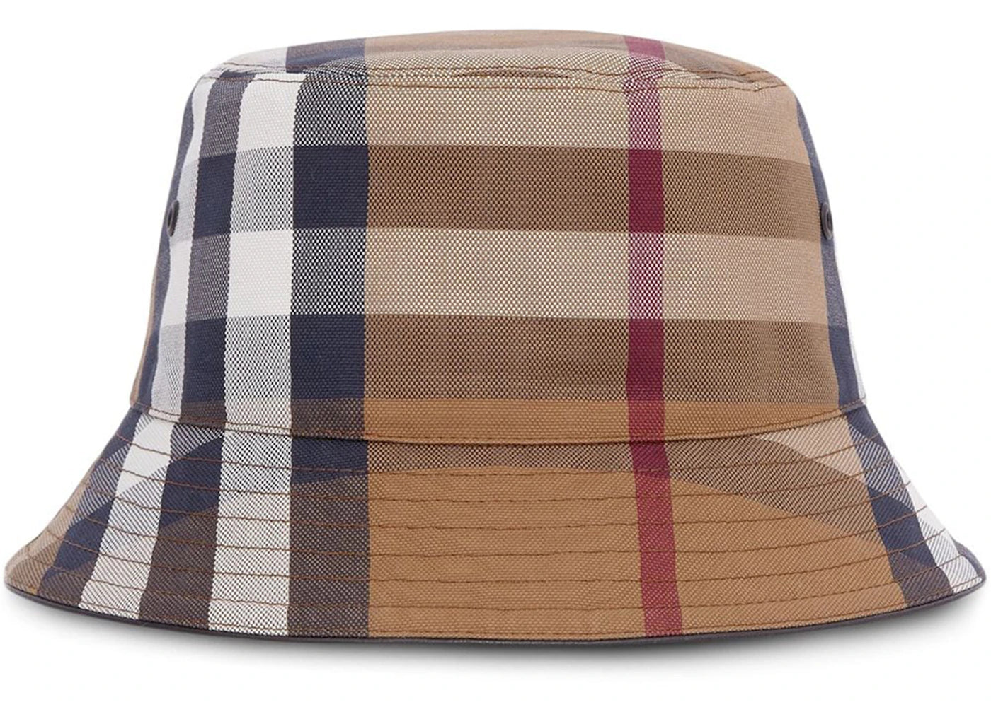 Burberry Check Cotton Canvas Bucket Hat Birch Brown