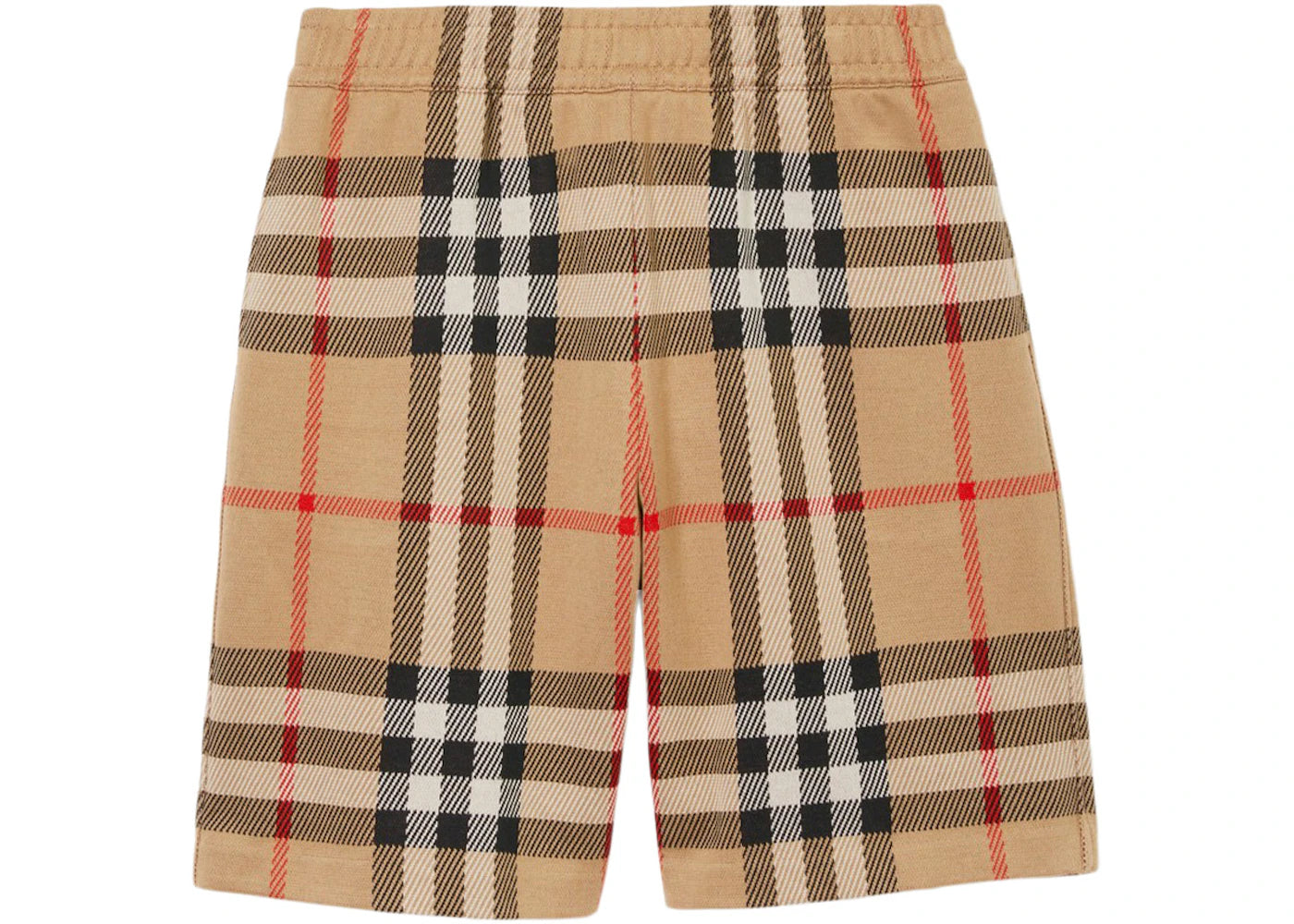 Burberry Check Cotton Jacquard Shorts Archive Beige