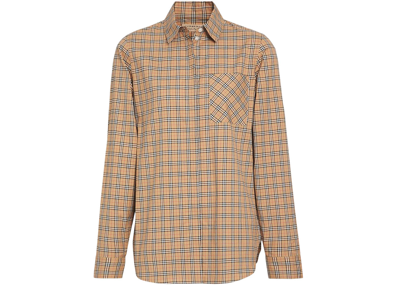 Burberry Check Cotton Shirt Beige