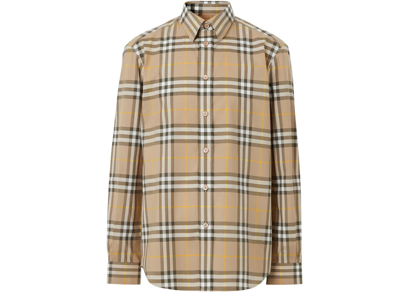 Burberry Check Cotton Shirt Truffle