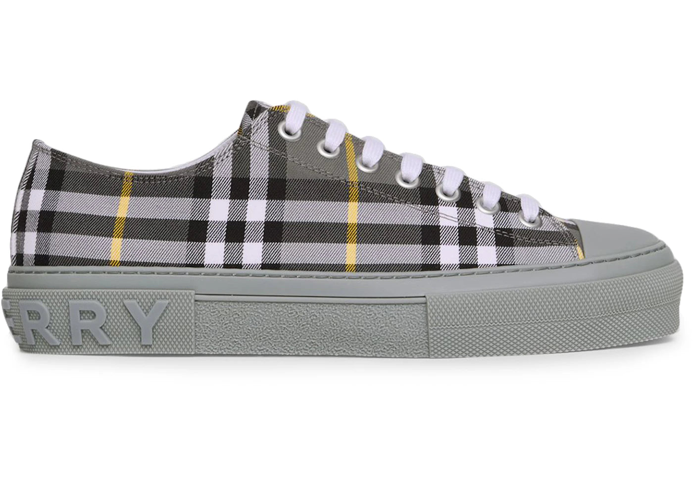 Burberry Check Cotton Sneakers Grey