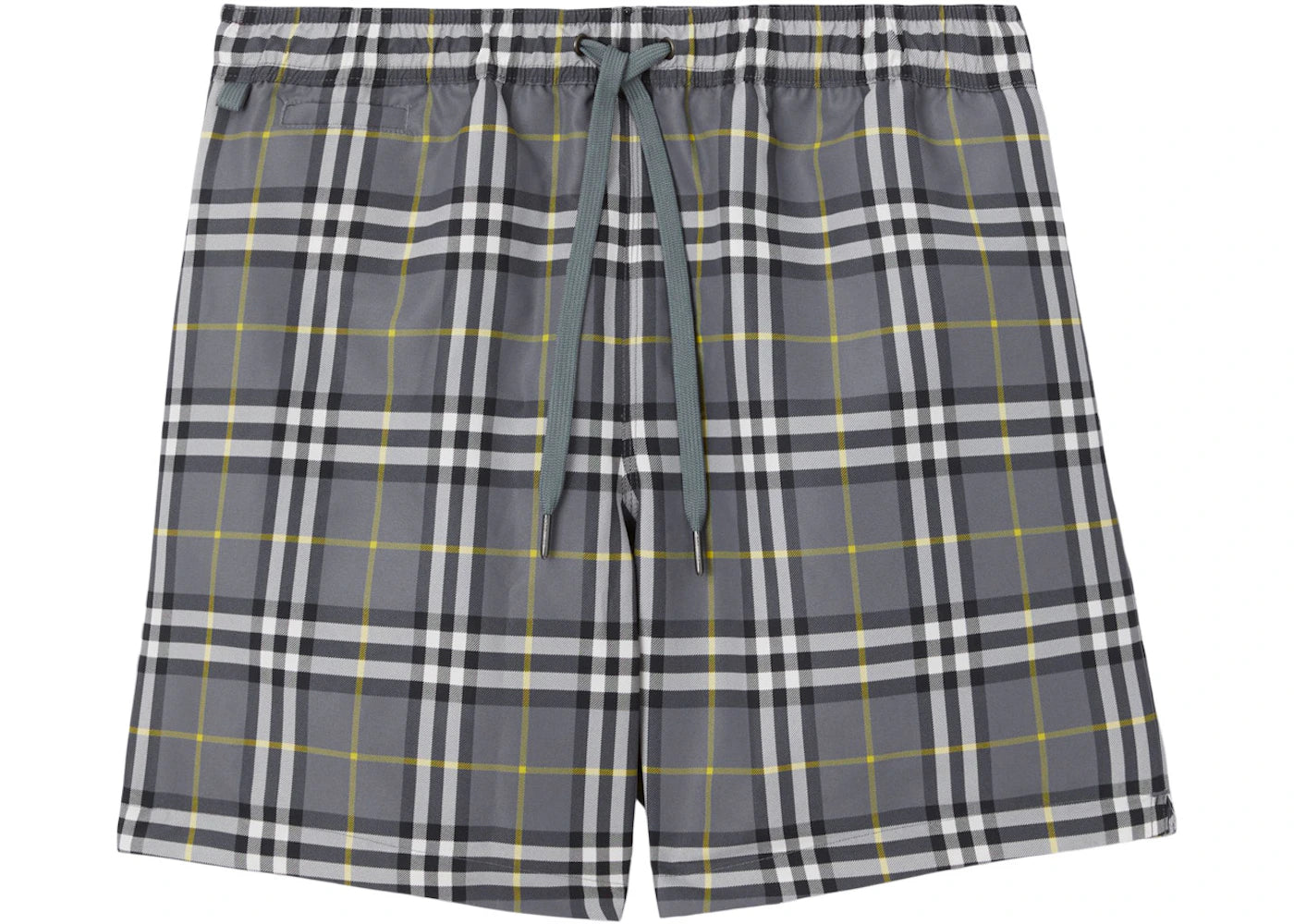 Burberry Check Drawcord Swim Shorts Storm Grey