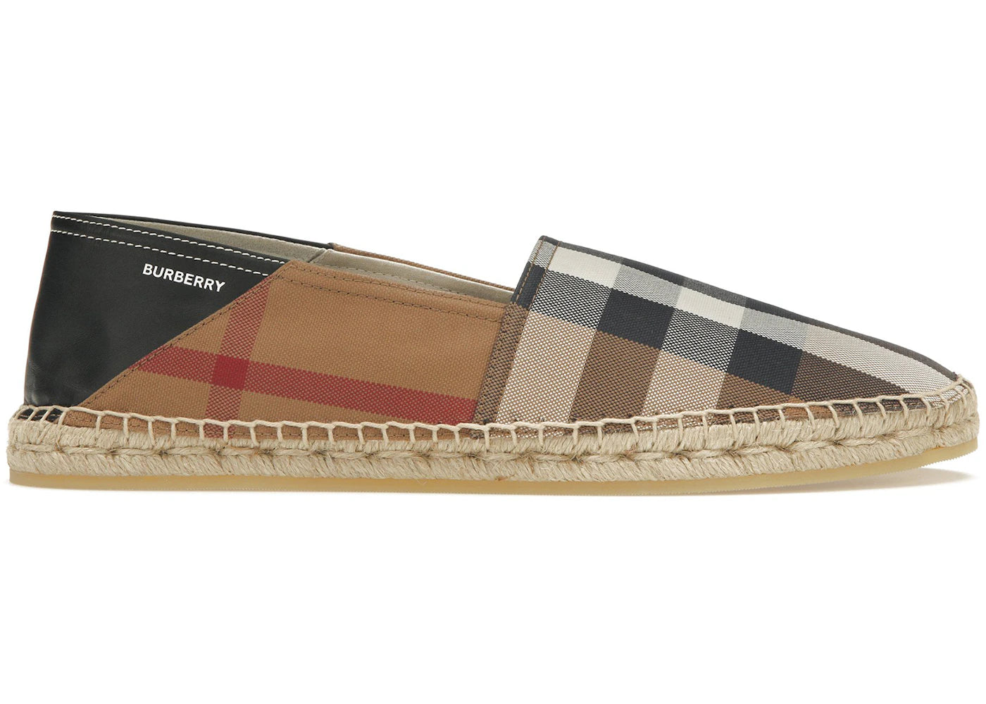 Burberry Check Espadrilles Birch Brown