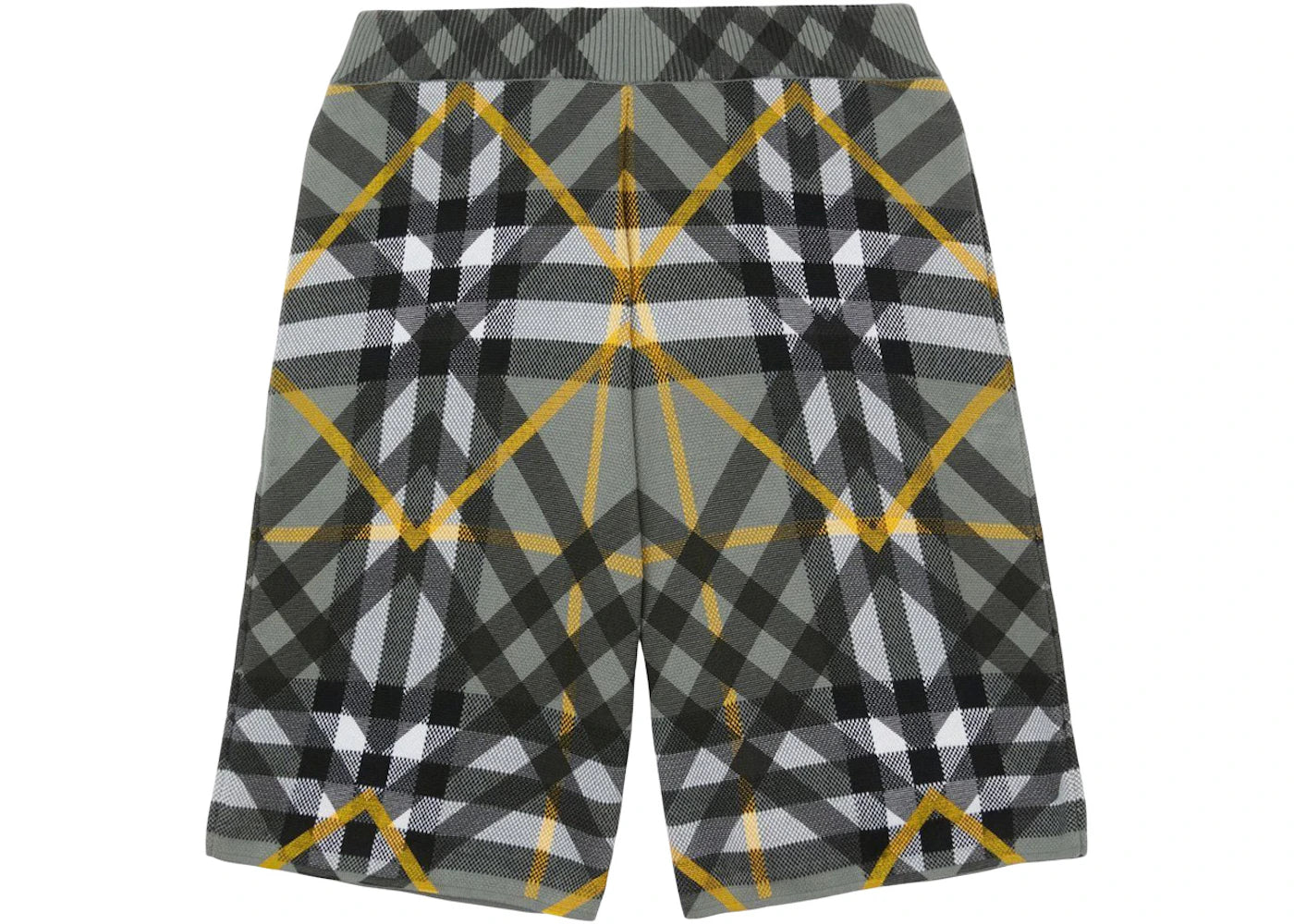 Burberry Check Knit Shorts Grey