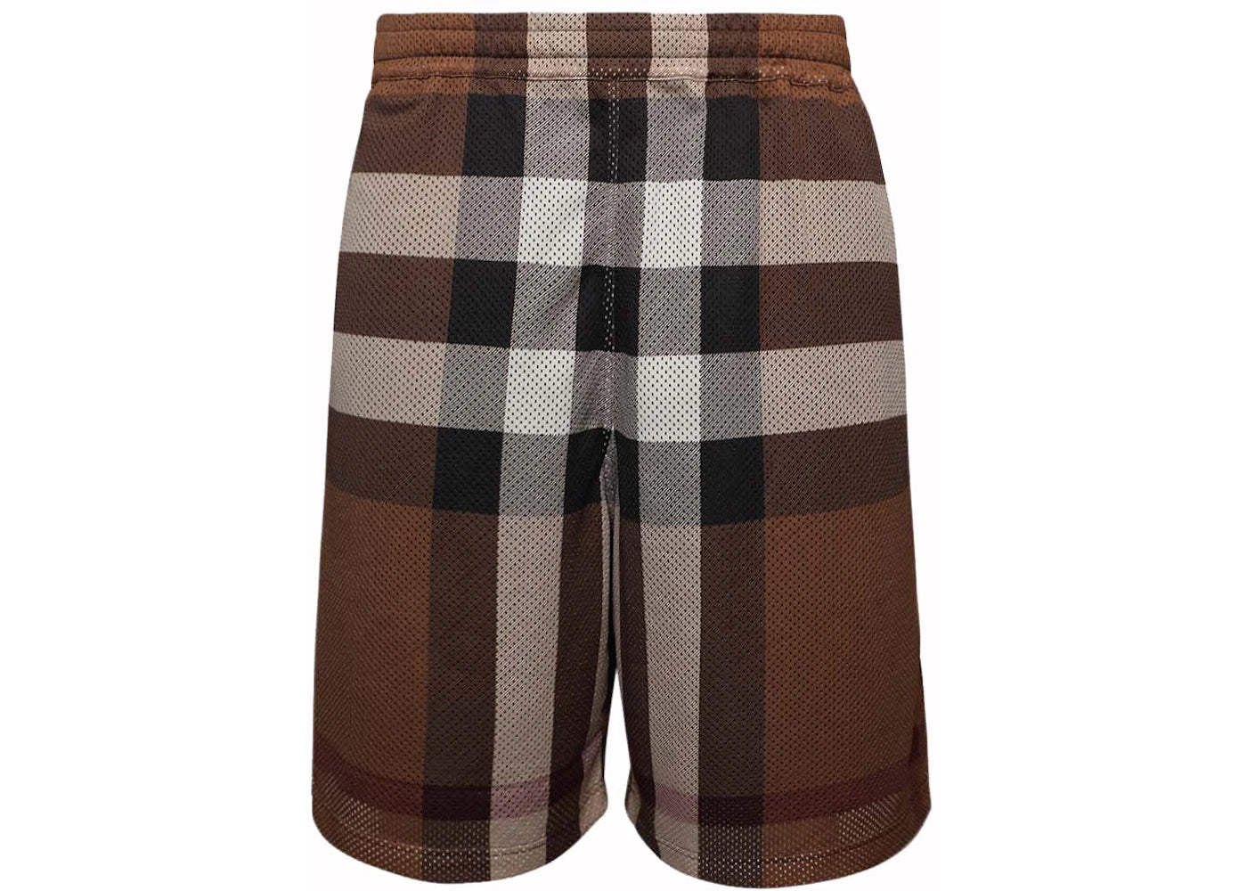 Burberry Check Mesh Bermuda Shorts Birch Brown