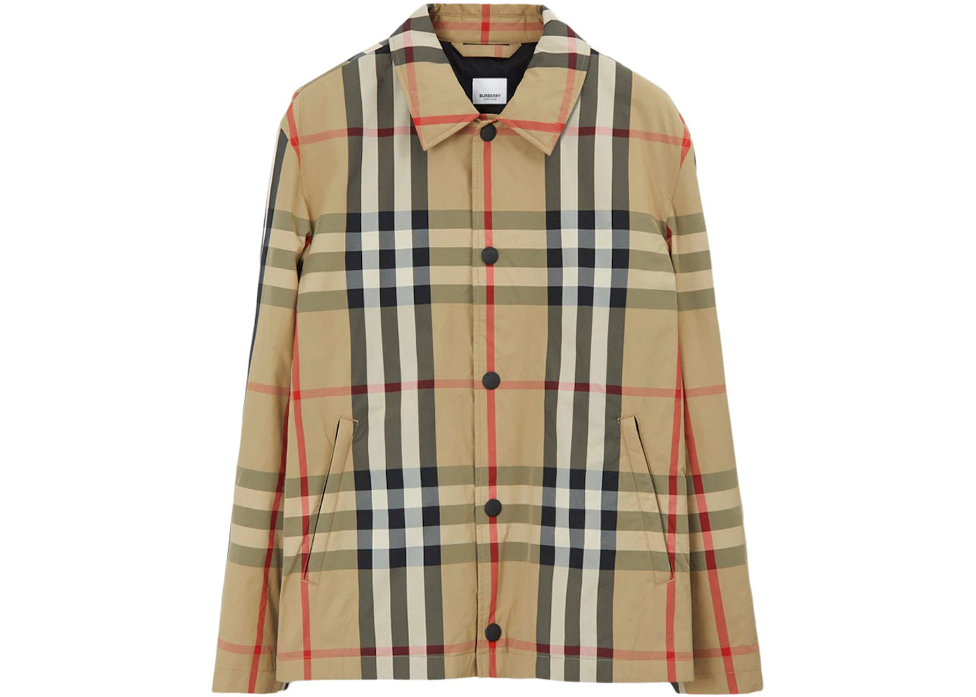 Burberry Check Nylon Jacket Black/Archive Beige