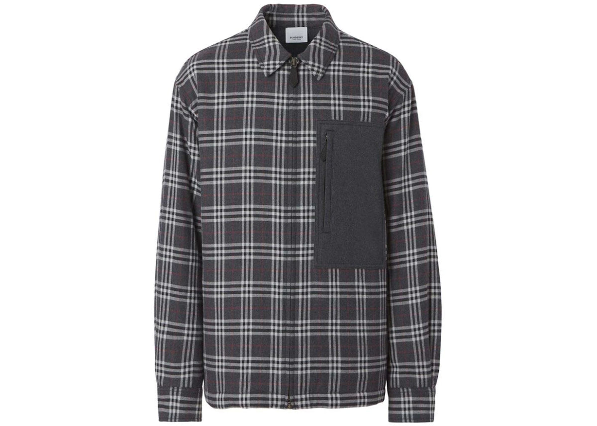 Burberry Check Pattern Modelling Burberry Check Pattern Jacket Gery Check – Side Kicks
