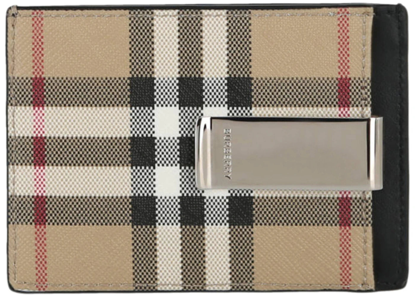 Burberry Check Print Card Holder Beige