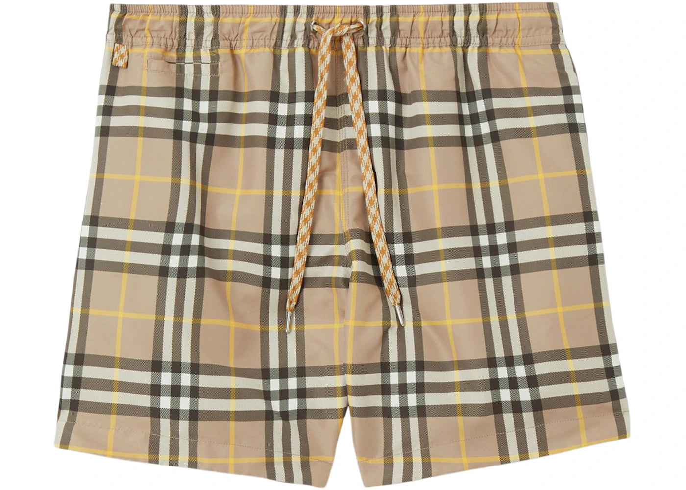 Burberry Check Print Drawcord Swim Shorts Truffle