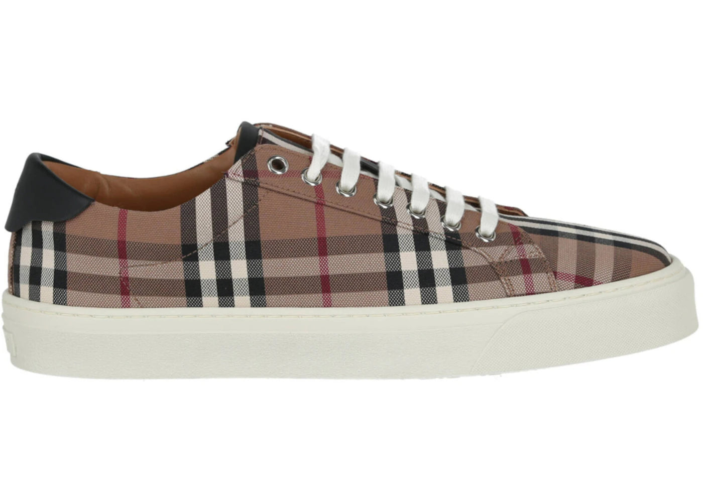 Burberry Check Print Low-Top Sneaker Dark Brown