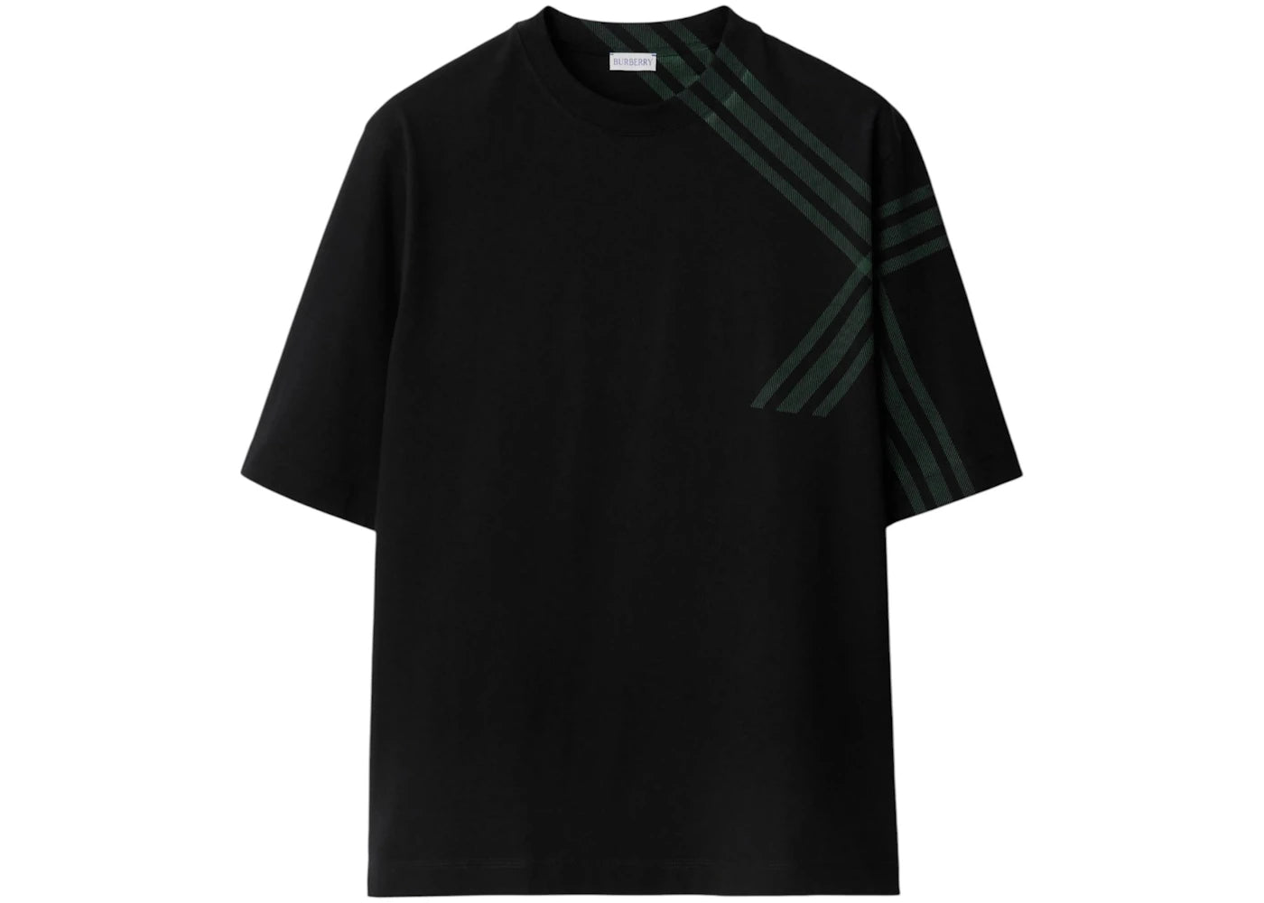 Burberry Check Print Short Sleeve T-shirt Black