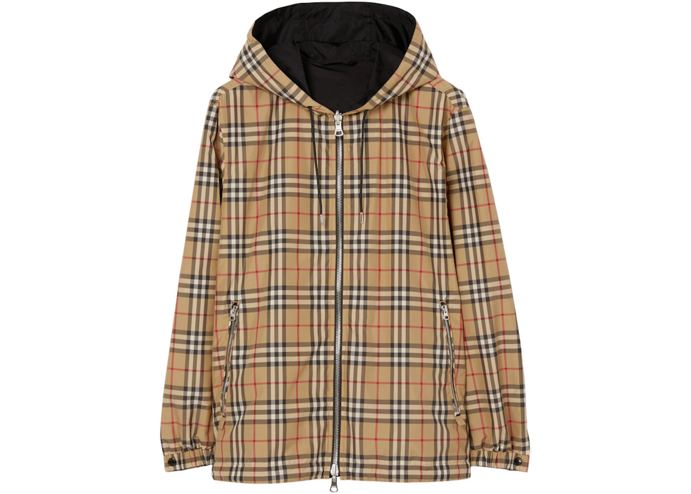 Burberry Check Reversible Hooded Jacket Archive Beige