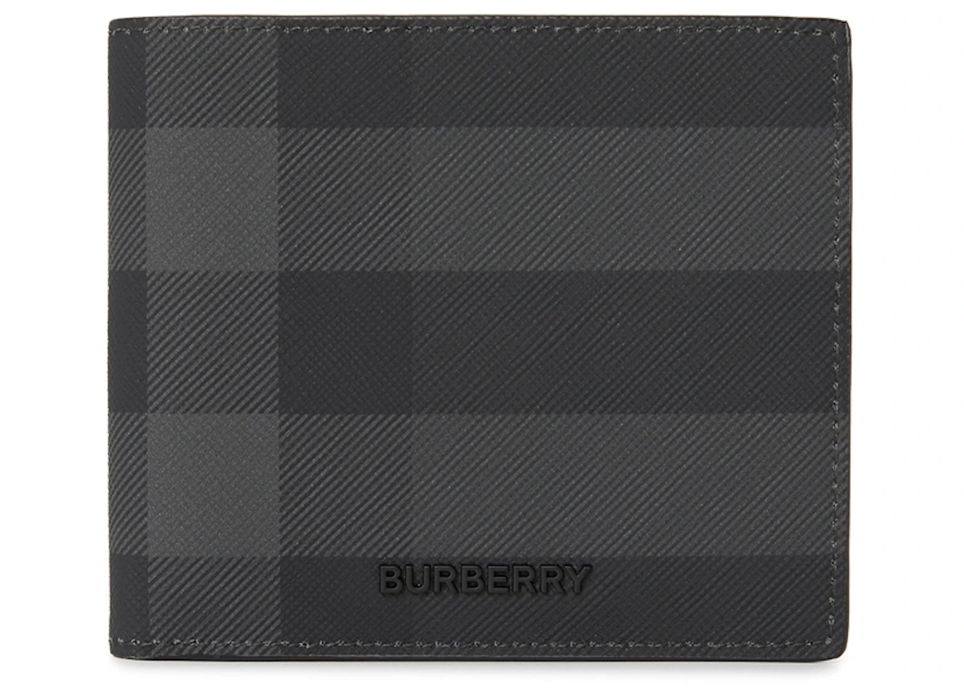 Burberry Check Short Wallet Charcoal