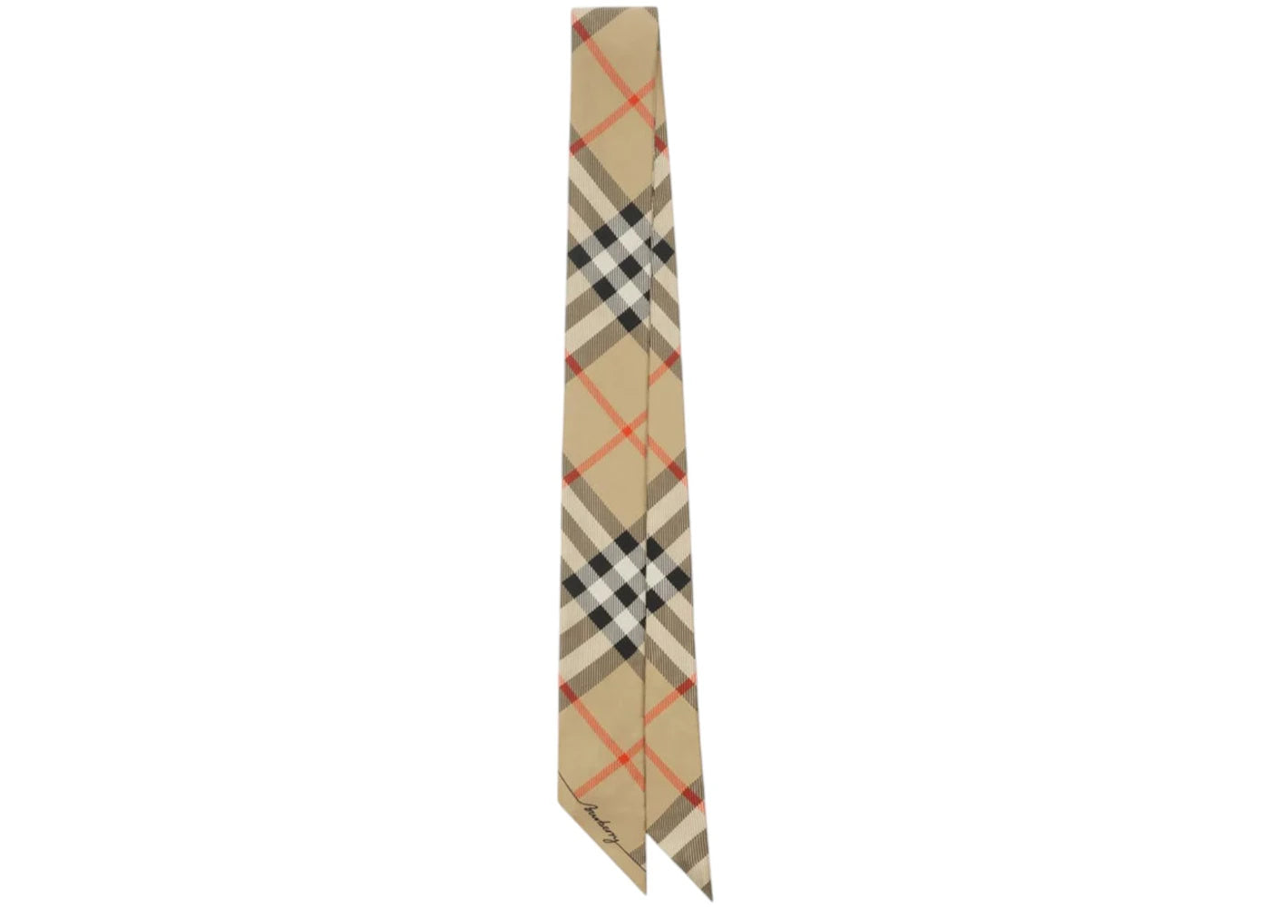 Burberry Check Silk Scarf Sand/Lichen