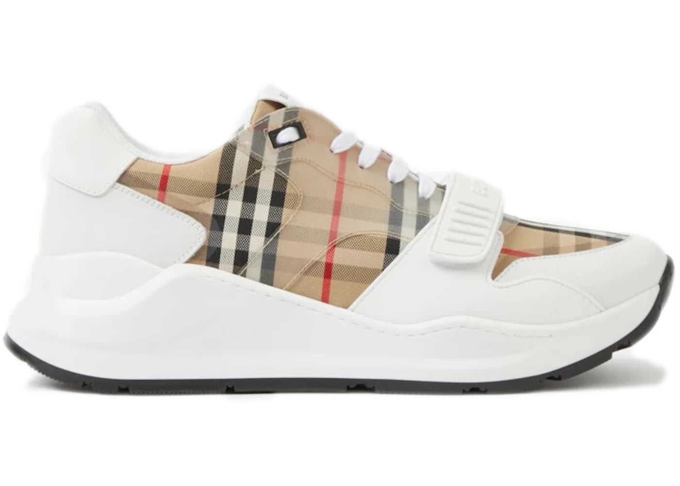 Burberry Check and Leather Sneaker White Clear Check