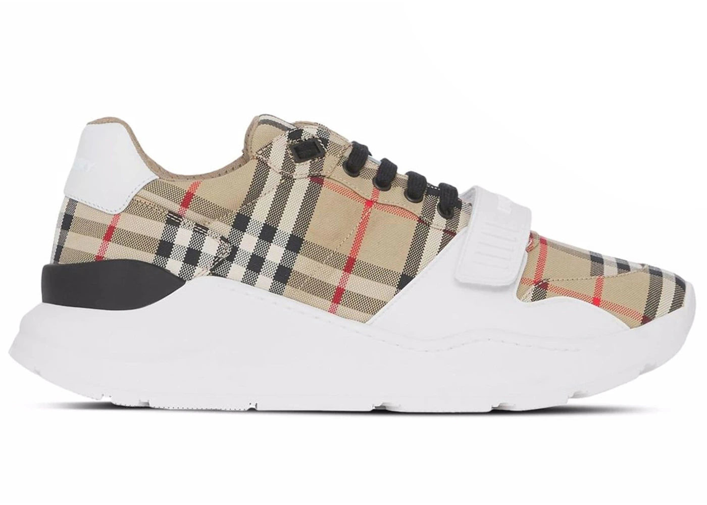 Burberry Check and Leather Sneakers Archive Beige (Women's)