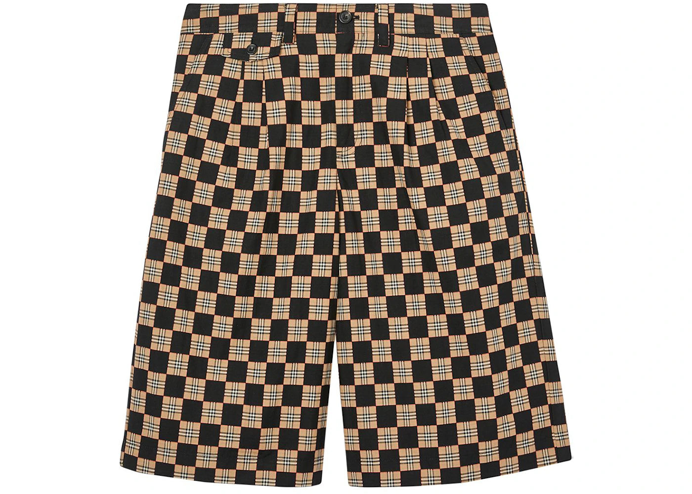 Burberry Chequer Jacquard Tailored Shorts Archive Beige/Brown