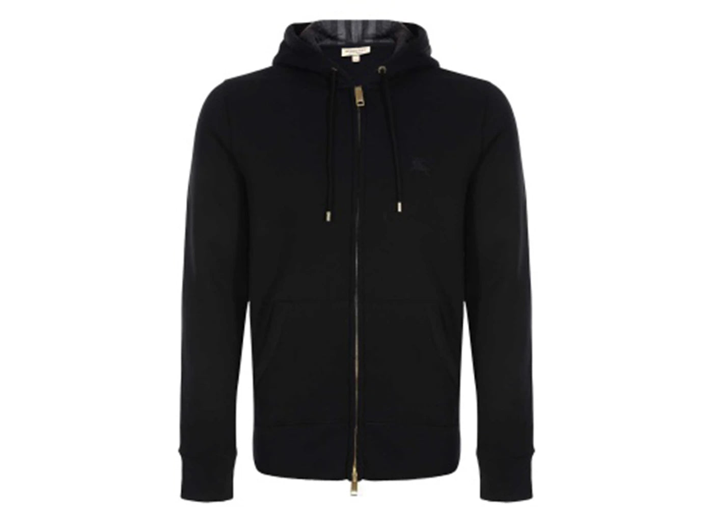 Burberry Clarendon Check Hood Zip Up Hoodie Black/Grey