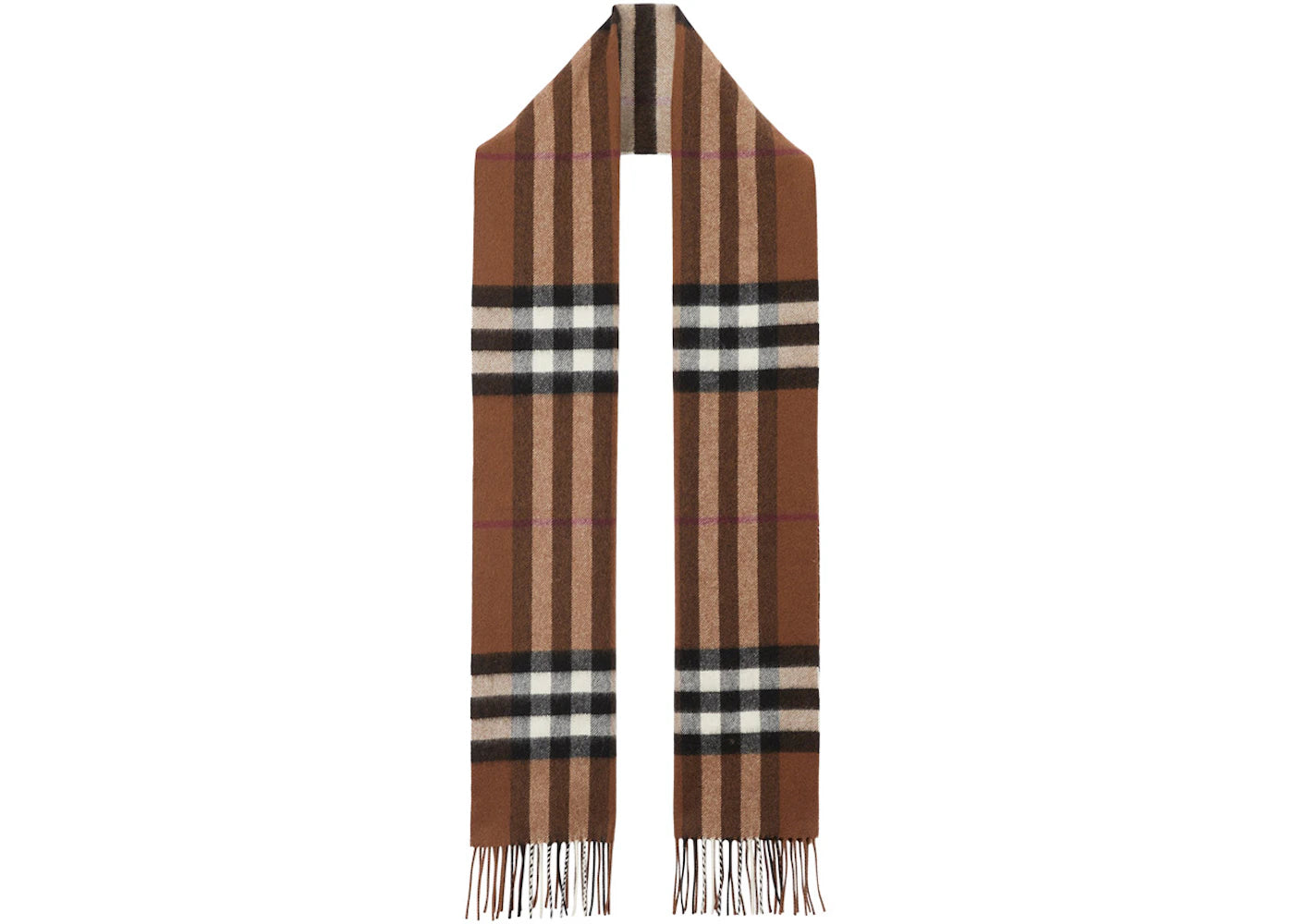 Burberry Classic Check Fringed Scarf Birch Brown/Multicolor