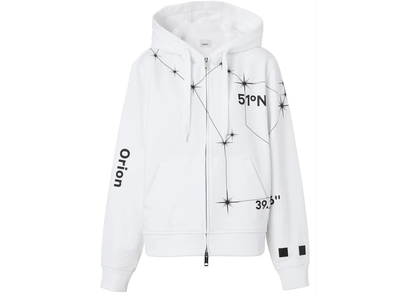 Burberry Constelations Print Zip-Up Jacket White