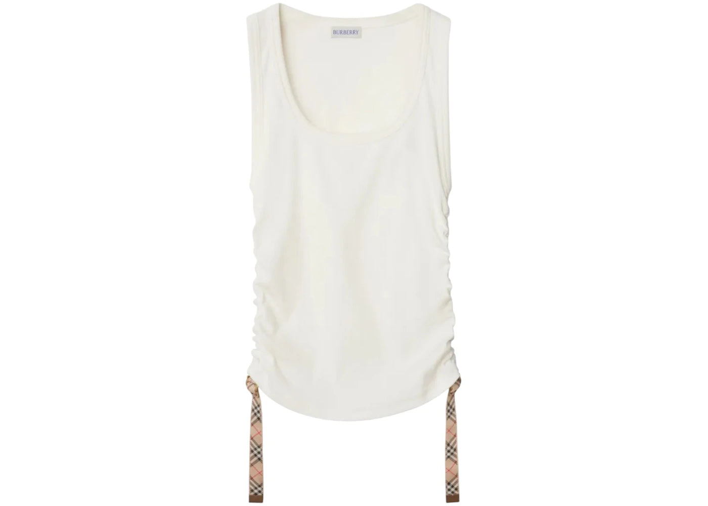 Burberry Cotton Sleeveless Top Chalk