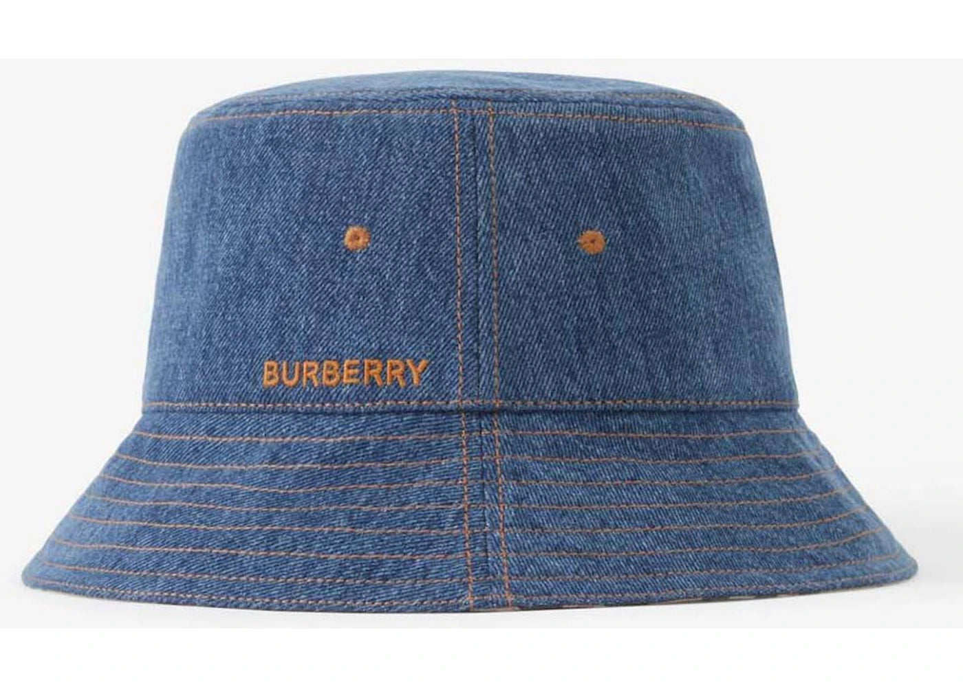 Burberry Denim Bucket Hat Blue