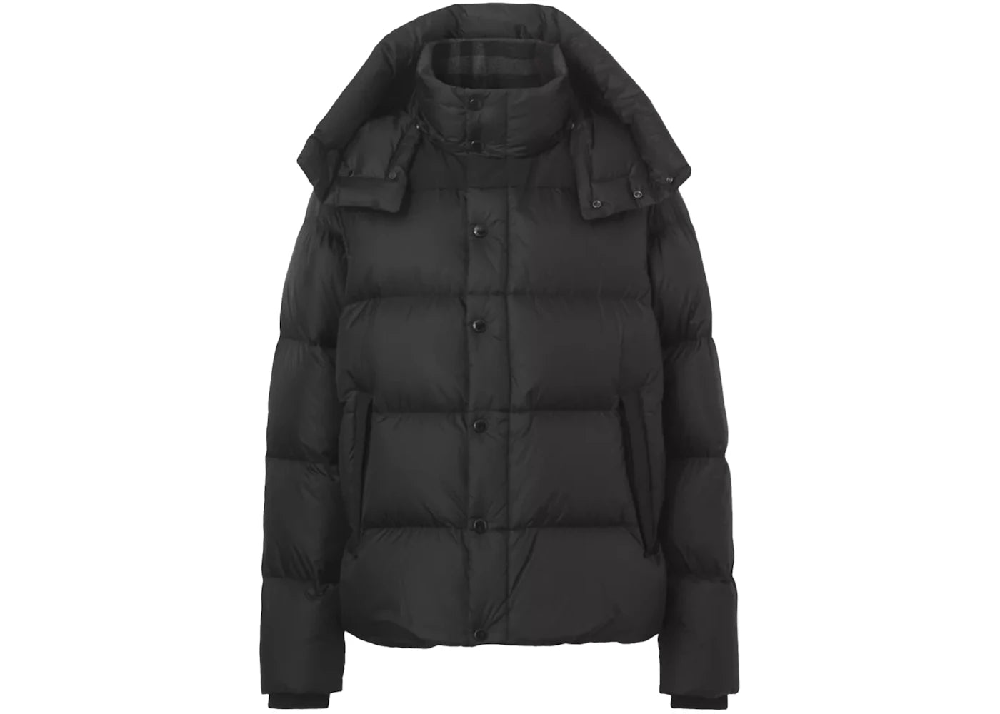 Burberry Detachable Sleeve Hooded Puffer Jacket Black