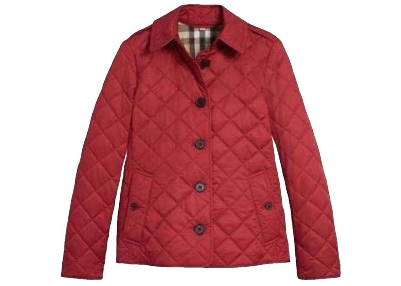 Burberry Diamond Quilted Jacket Red