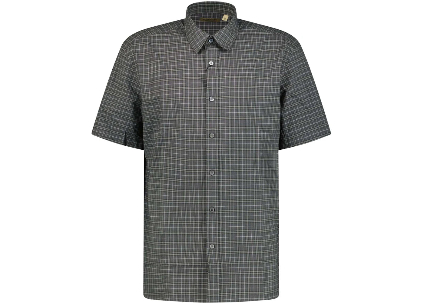 Burberry Edward Short Sleeve Check Shirt Dark Grey