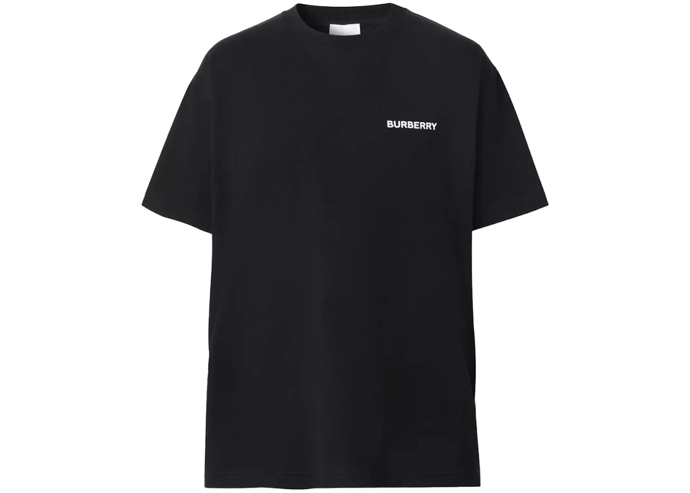 Burberry Ekd Print Cotton Oversized T-shirt Black