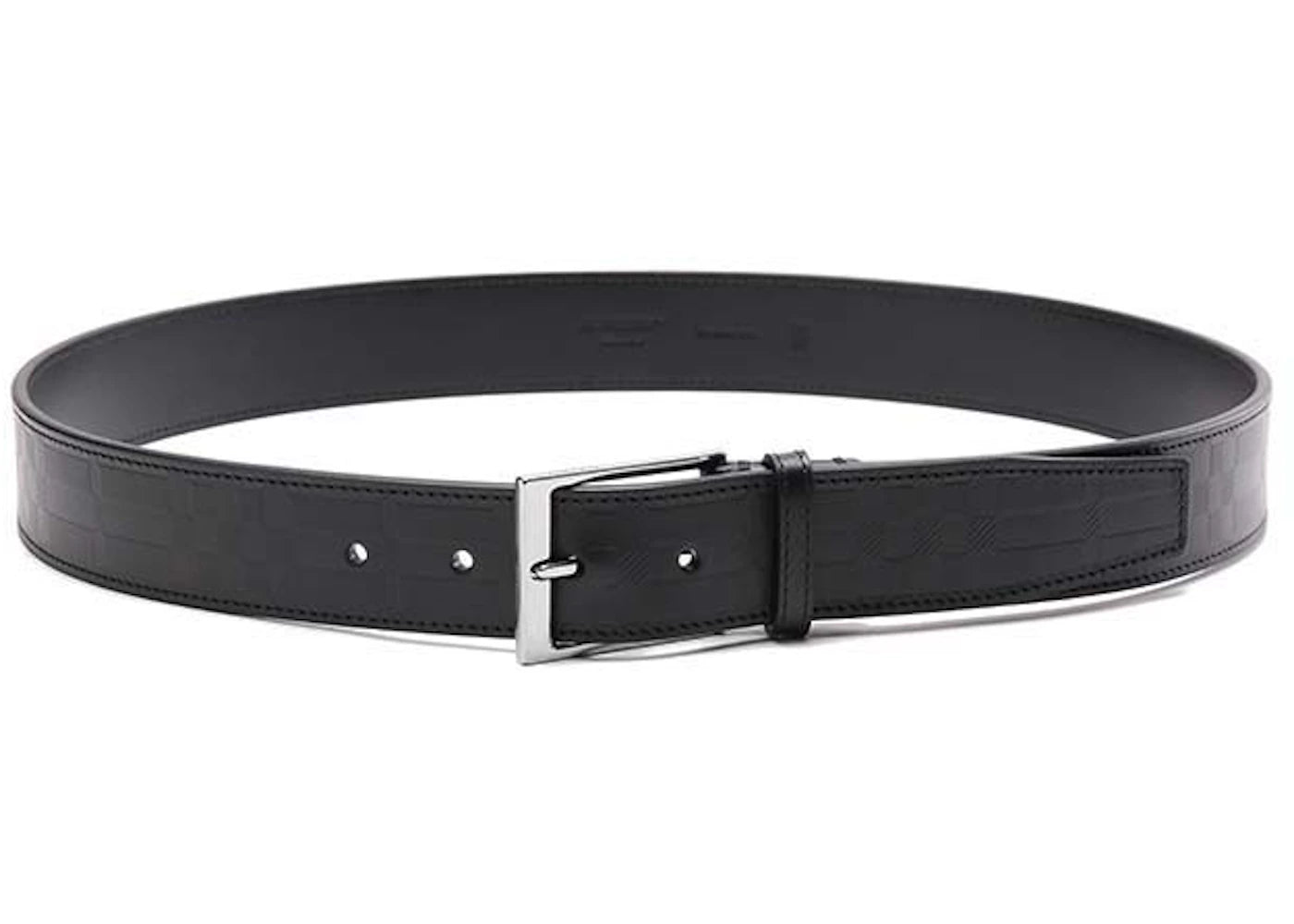 Burberry Embossed Check Belt Black