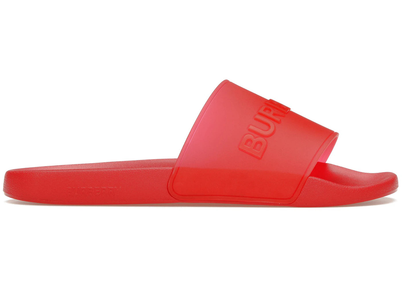 Burberry Embossed Logo Slides Bright Red