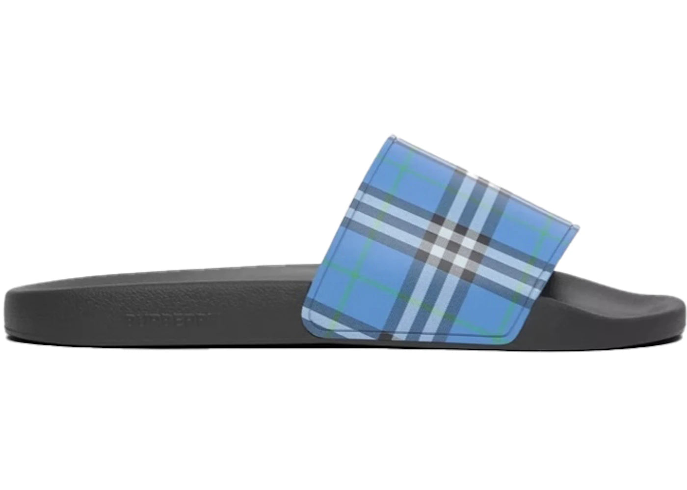 Burberry Embossed Logo Slides Dark Cerulean Blue