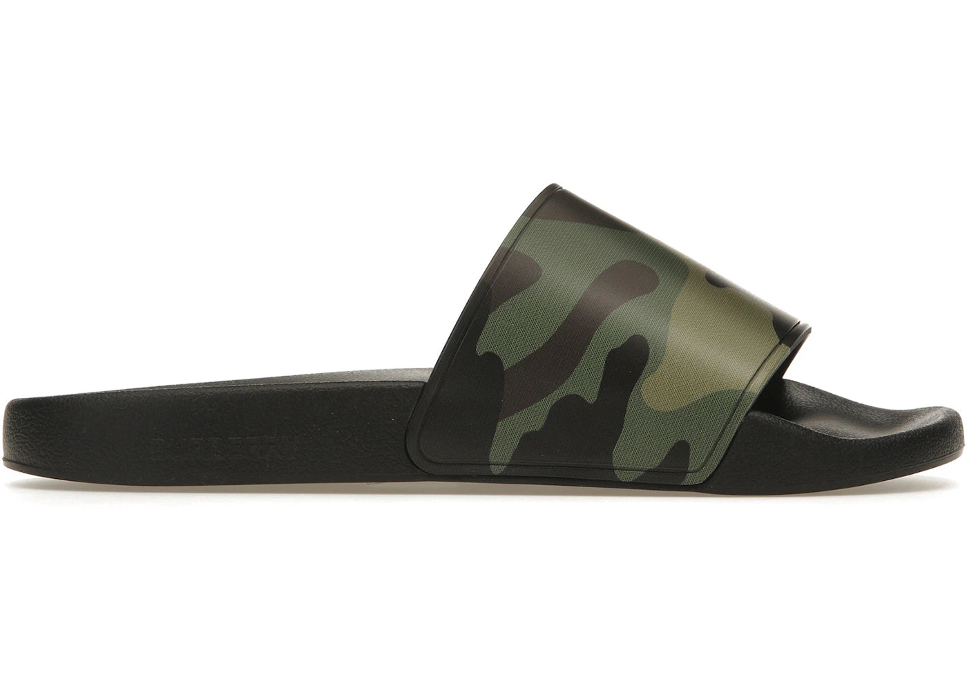 Burberry Embossed Logo Slides Mangrove Green