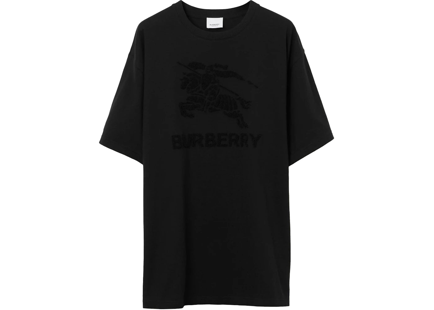 Burberry Embroidered EKD Cotton T-shirt Black