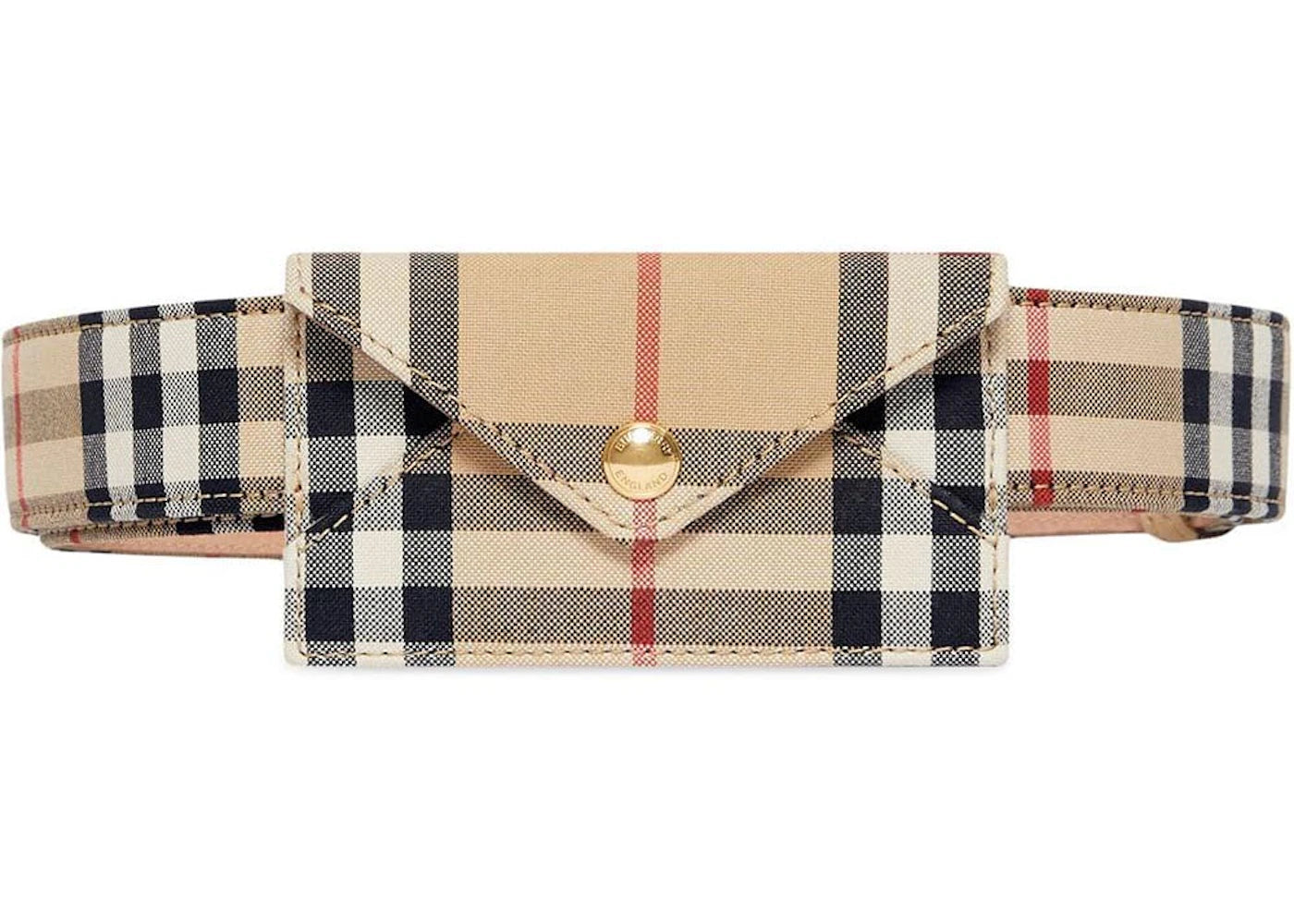 Burberry Envelope Detail Vintage Check Cotton Belt 1.4 Width Archive Beige