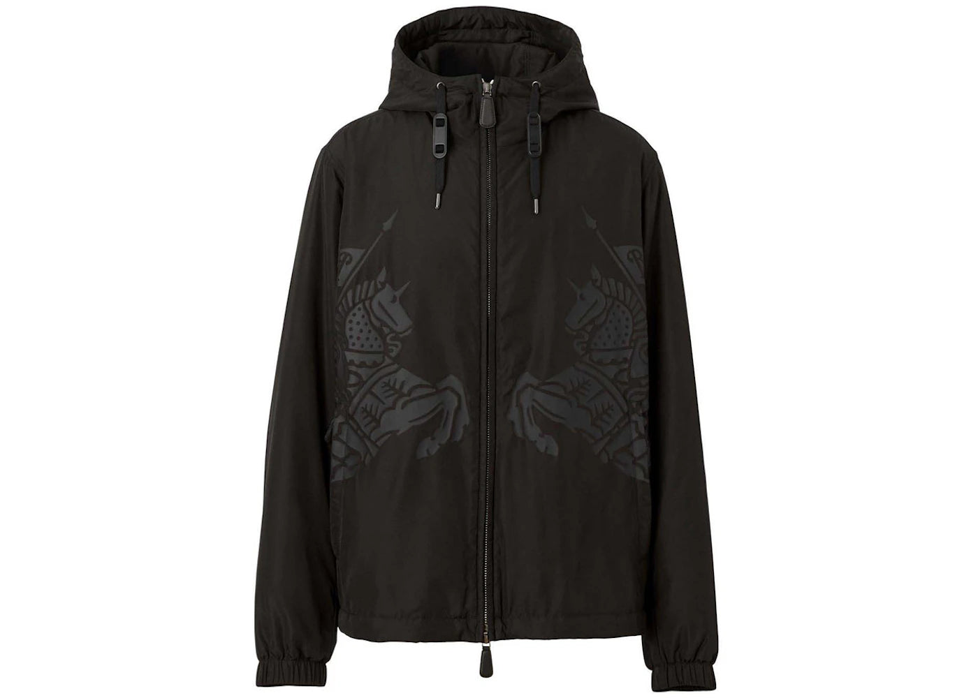 Burberry Equestrian Knight Printed Jacket Black