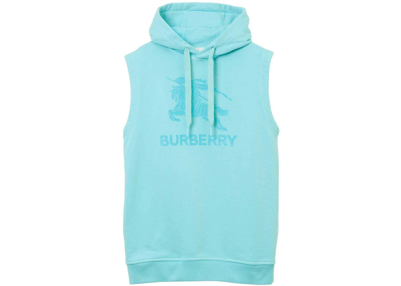Burberry Equestrian Knight Sleeveless Hoodie Blue