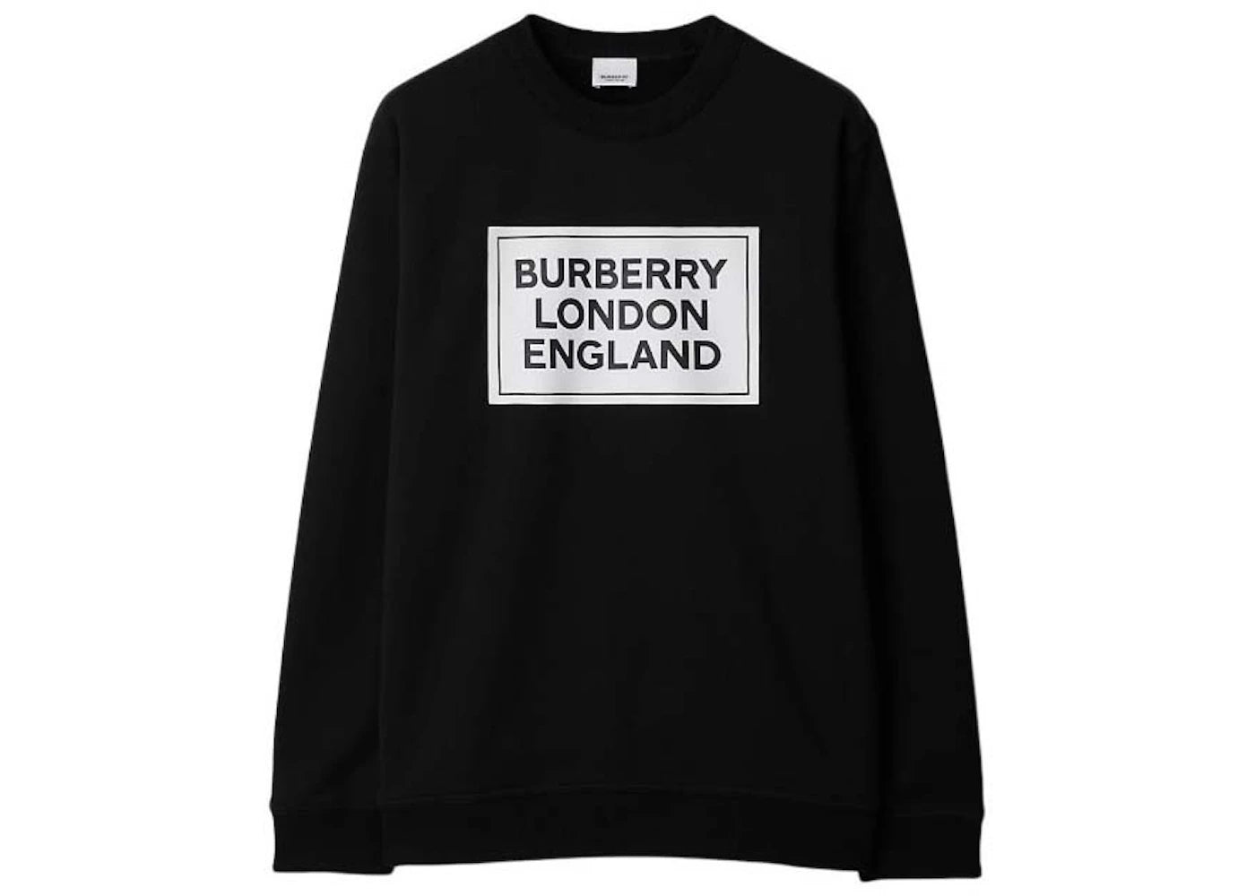 Burberry Fawson Logo Print Crewneck Sweatshirt Black