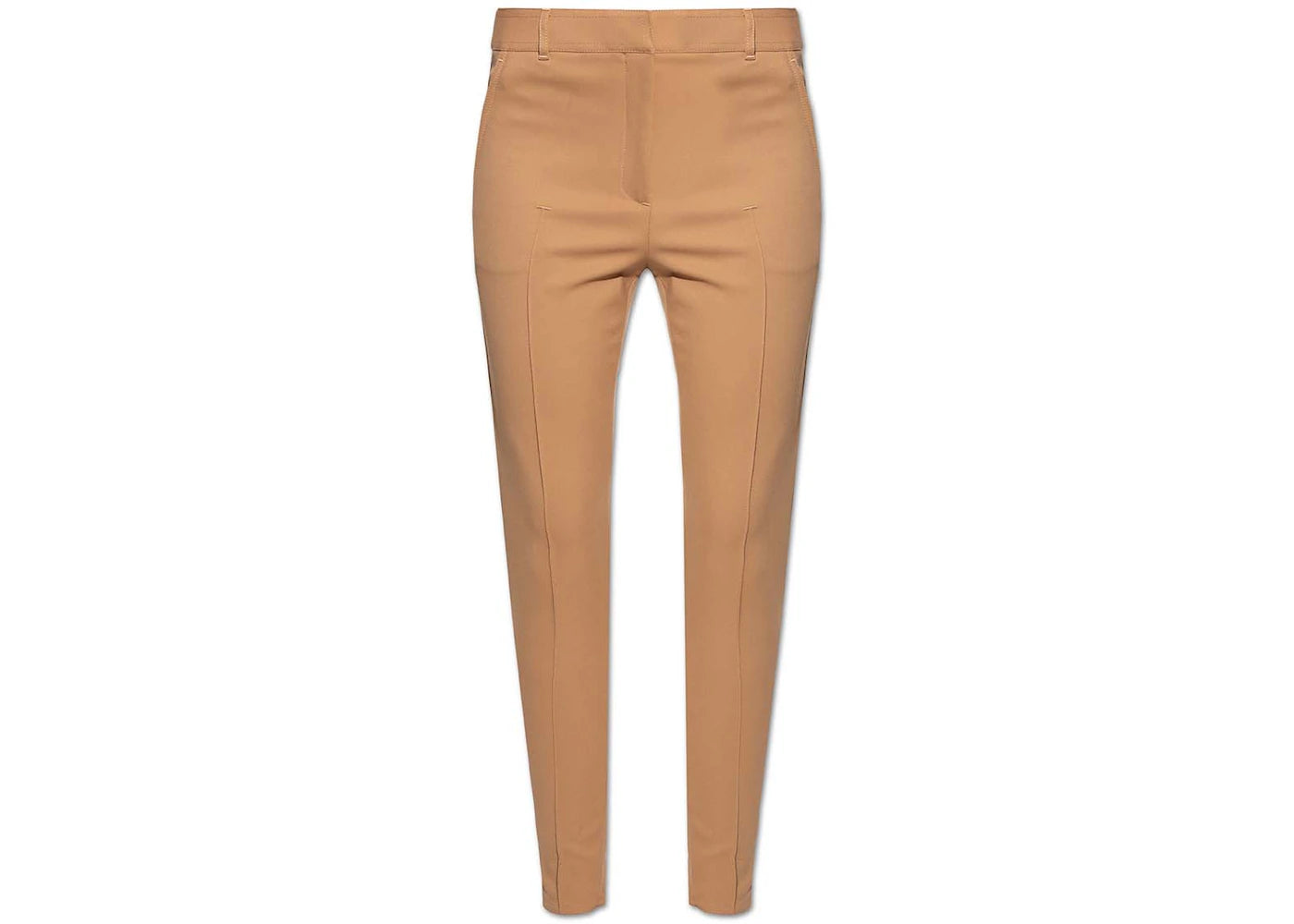 Burberry Fitted Wool Trousers Beige