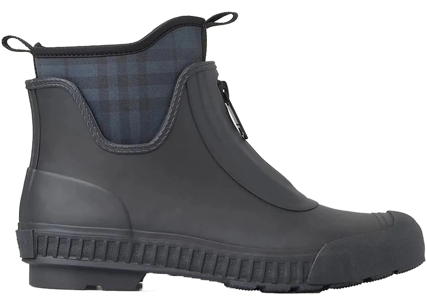 Burberry Flinton Rain Boots Black Charcoal Rubber (Women's)