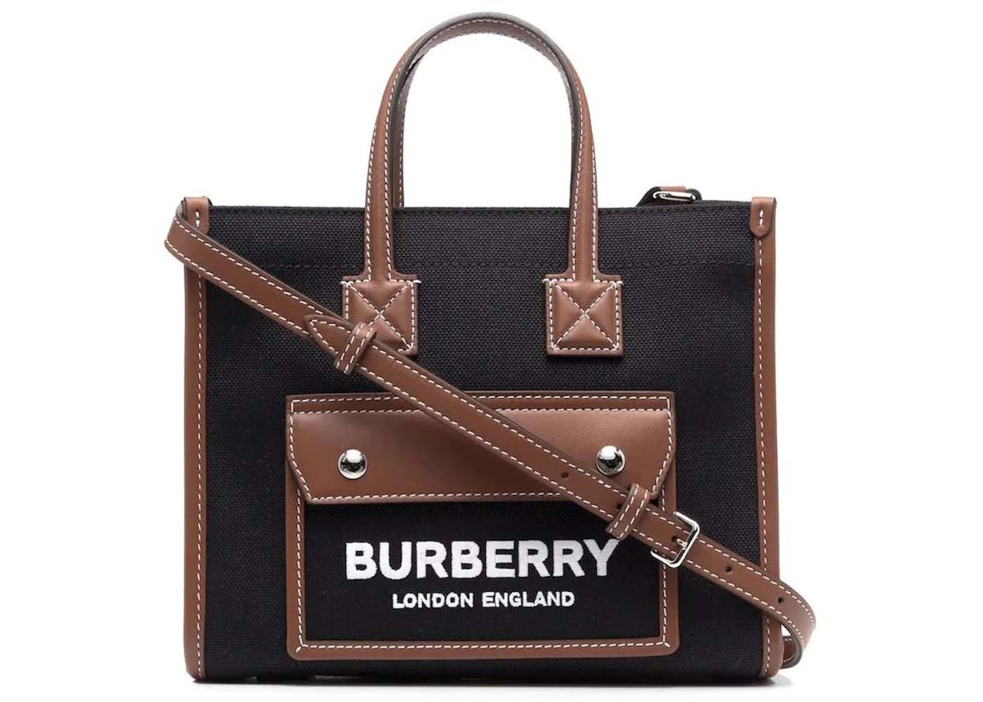 Burberry Freya Tote Black/Tan