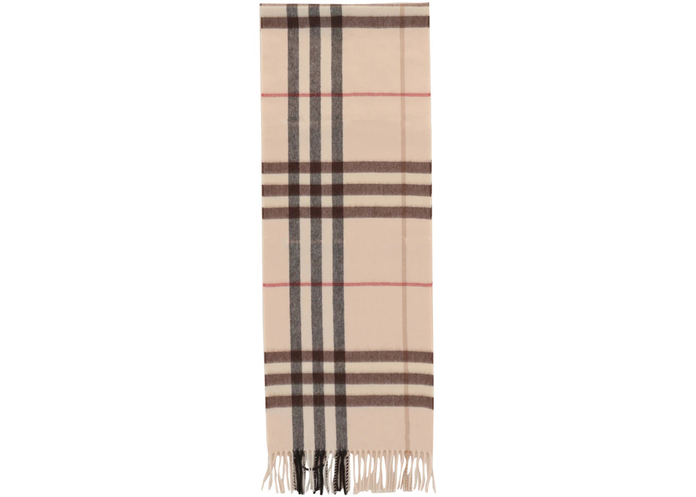 Burberry Giant Check Cashmere Scarf Alabaster
