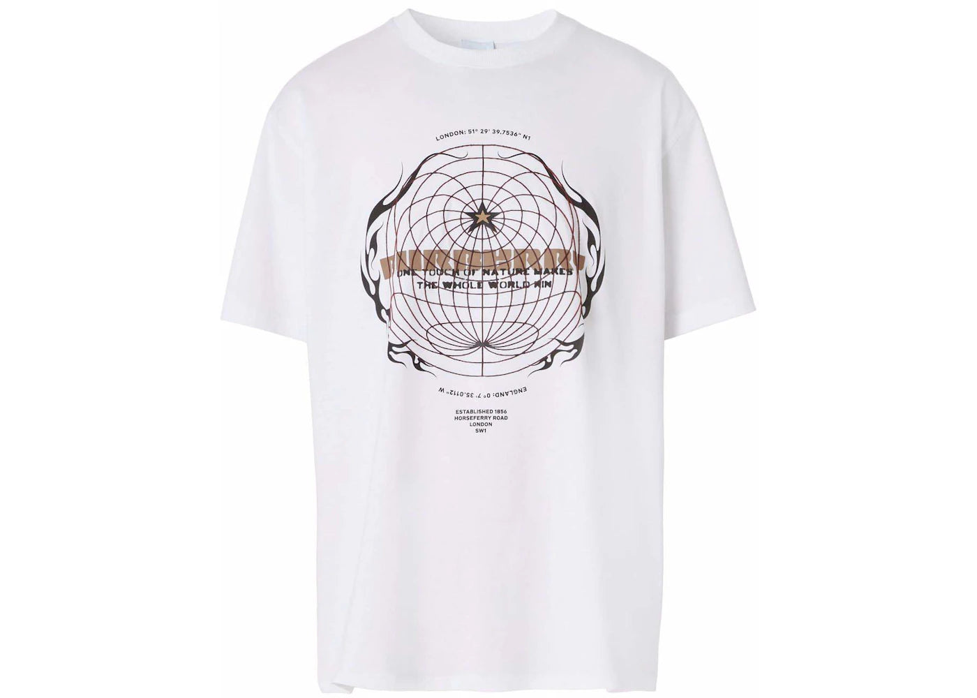 Burberry Globe-Graphic T-Shirt White