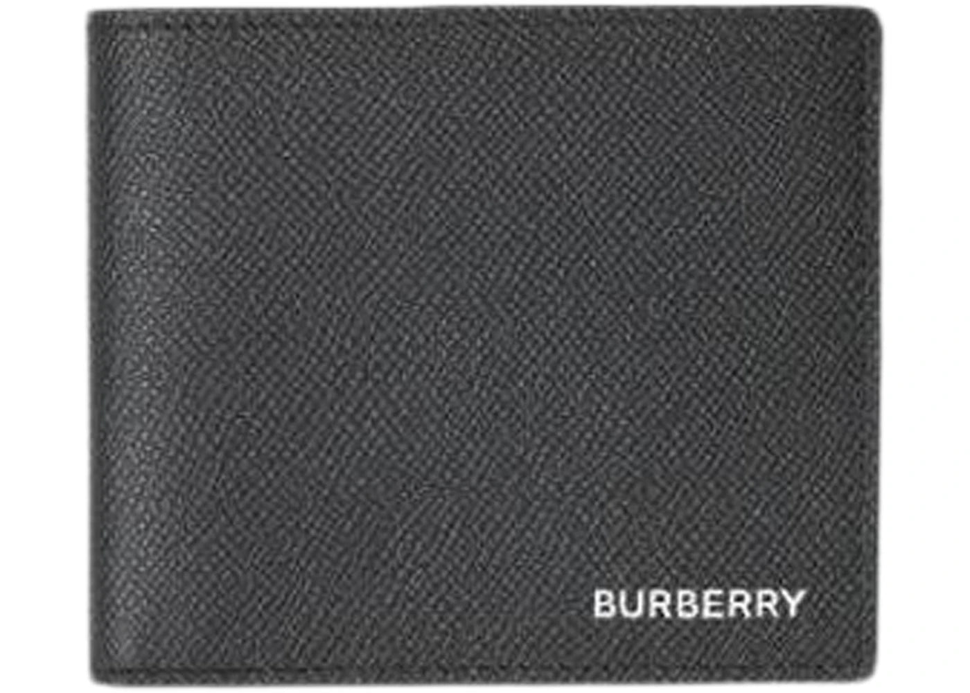 Burberry Grainy Leather International Bifold Wallet Black