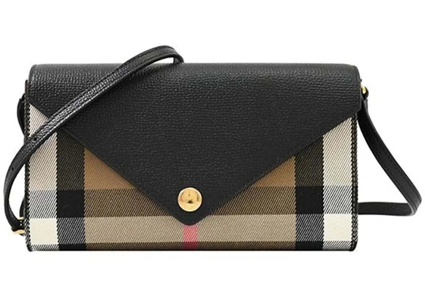 Burberry Hannah Check Shoulder Bag Black